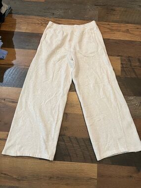 aerie Cream Wide-Leg Lounge Pants